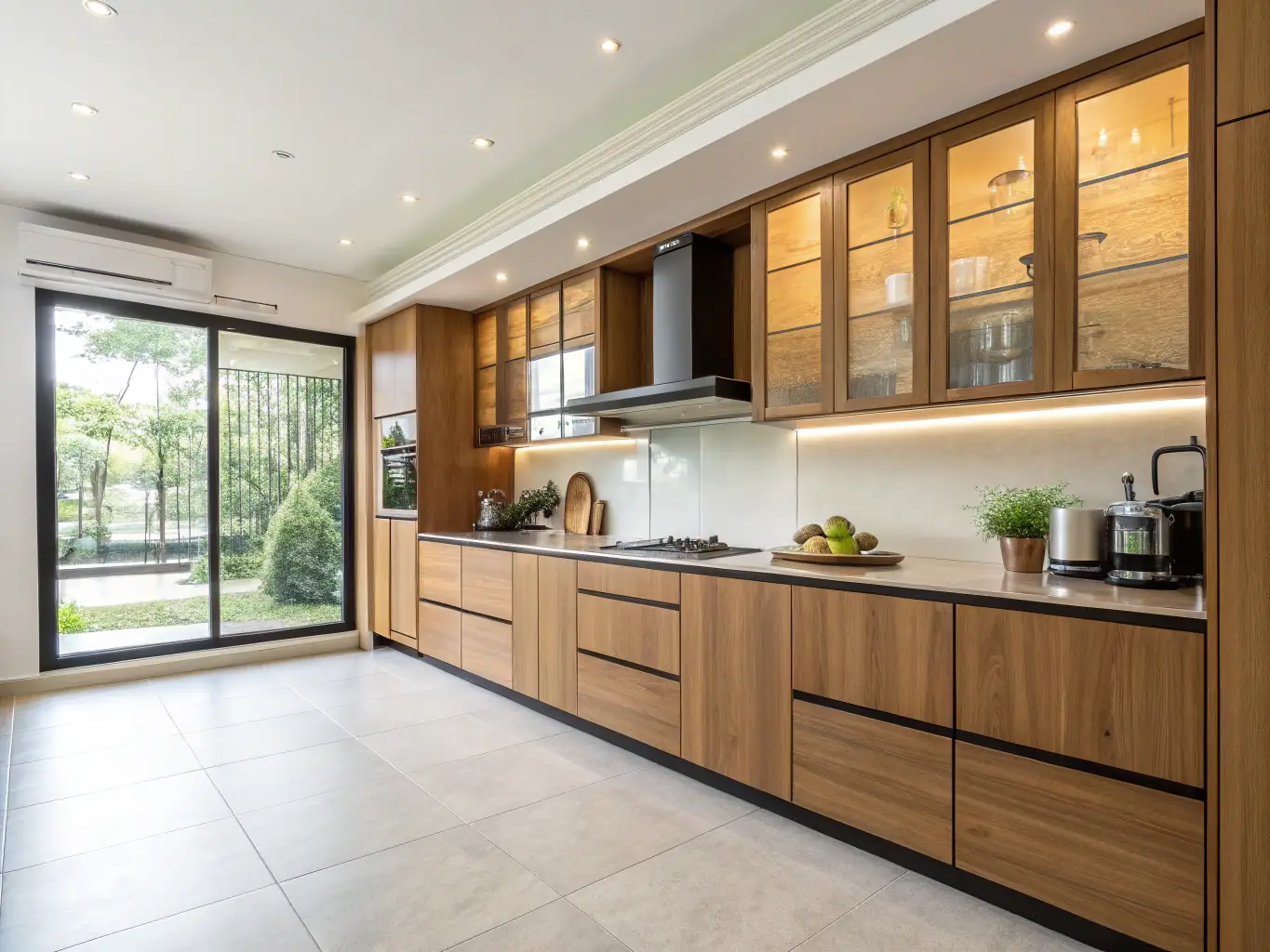 A beautifully refaced kitchen cabinet with a modern door style and updated hardware, showcasing E-Z Kitchens' refacing service.