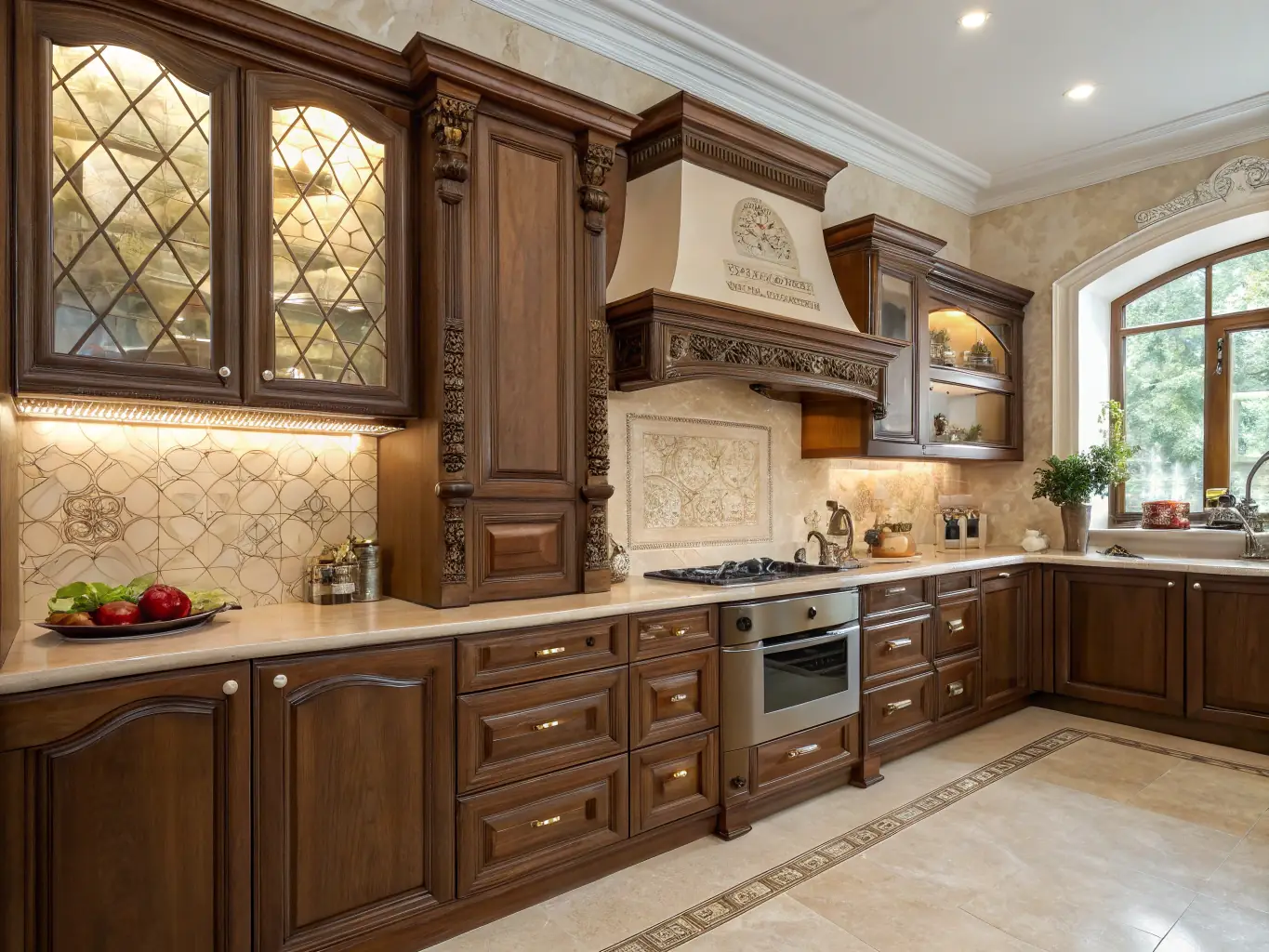 A set of custom-built kitchen cabinets in a modern design, highlighting the quality and craftsmanship of E-Z Kitchens' custom cabinet service.